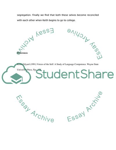 Voice of the self by Keith Gilyard