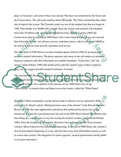 NHS Direct Phone & Internet Healthcare