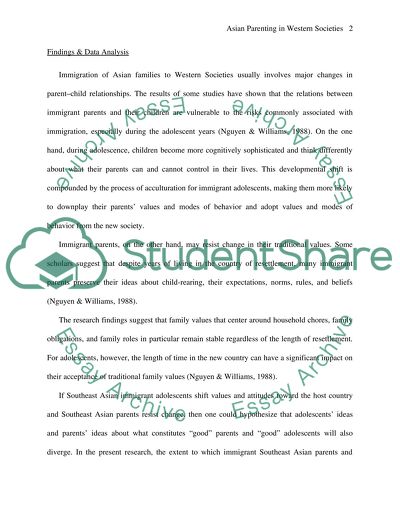 The Effects and Changes in Parenting of Asian Families