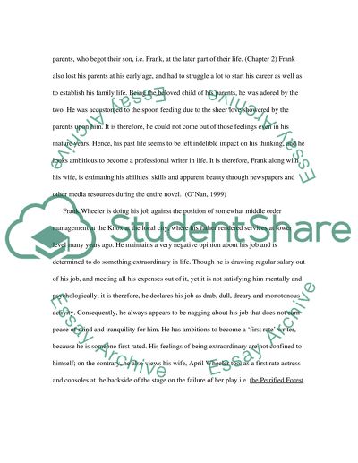 Revolutionary Road Auteur/Feminism Aspects Essay - Words