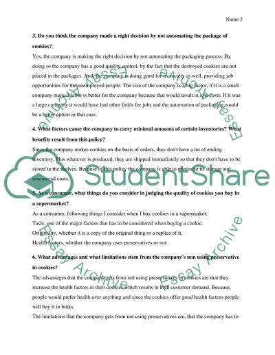 Home-Style Cookies Production