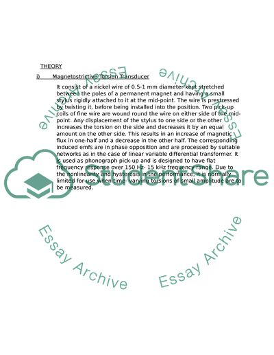 Sensors and Control Systems (Electrical and Electronic Engineering)