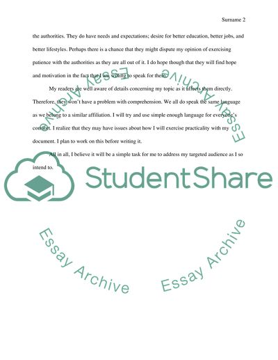 Seeking to Be Heard by the Authorities