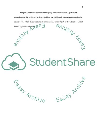 Field Trip Diary Day 1