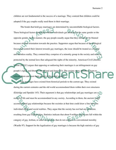 Should gay marriage be legalize