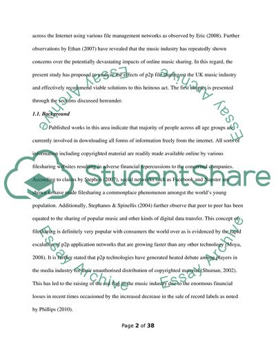 The Effects of Peer to Peer File Sharing on The UK Music