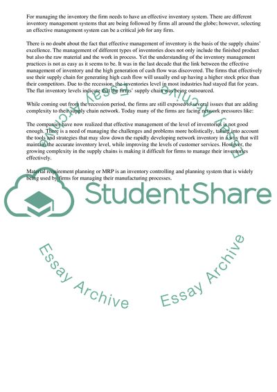 Managing Inventory in the Supply Chain