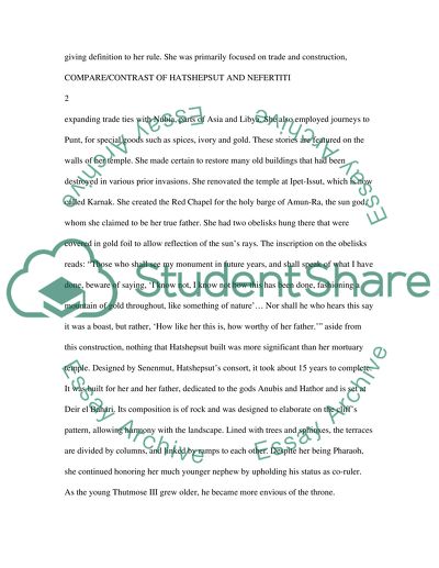Hatshepsut and nefertiti (compare/contrast)