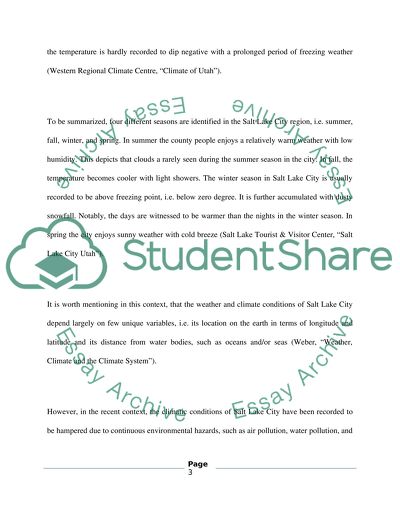 Analysis of Weather in Salt Lake City