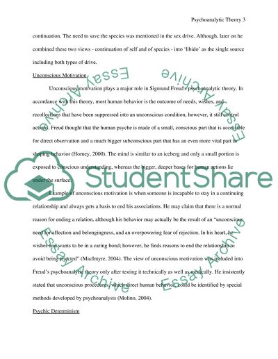 Fundamental Assumptions of Psychoanalytic Theory