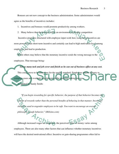 Monetary Incentives Increasing Employee Motivation