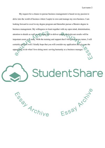 Why I Want to Be a Business Management