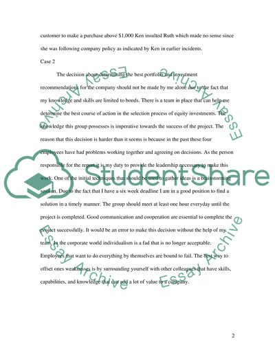 Case Analysis in Management