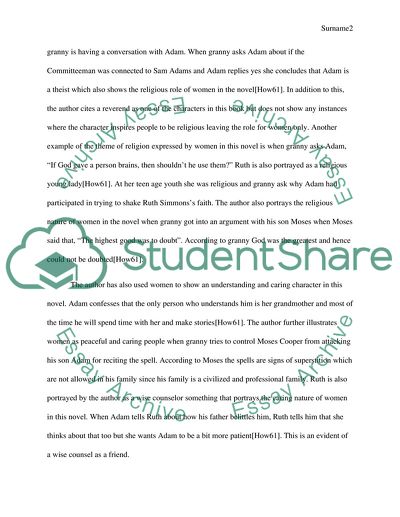 Role of Women in the Novel April Morning