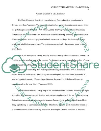 Current Macroeconomic situation in the U.S