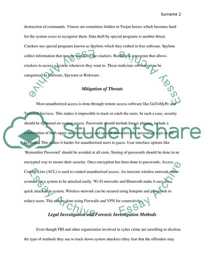 Types and Categories of Threats to IT Systems