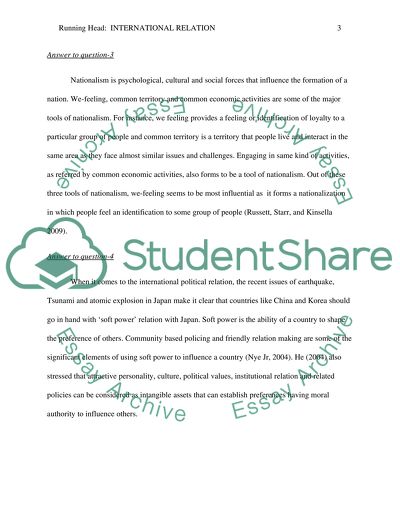 International Relations discussion 2
