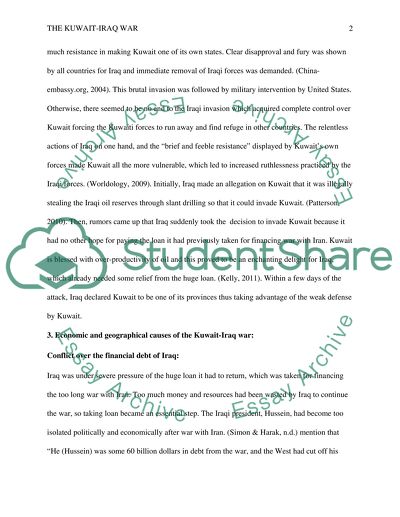 The Kuwait and Iraq War