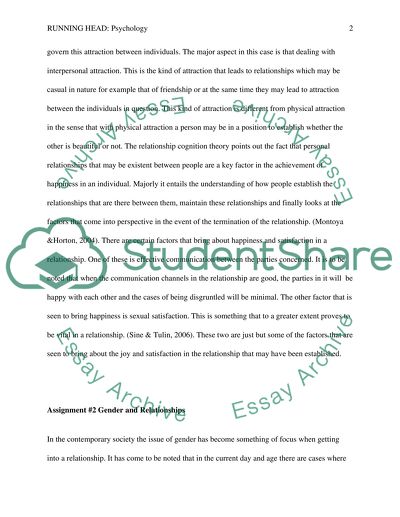 Relationship Cognition and Satisfaction