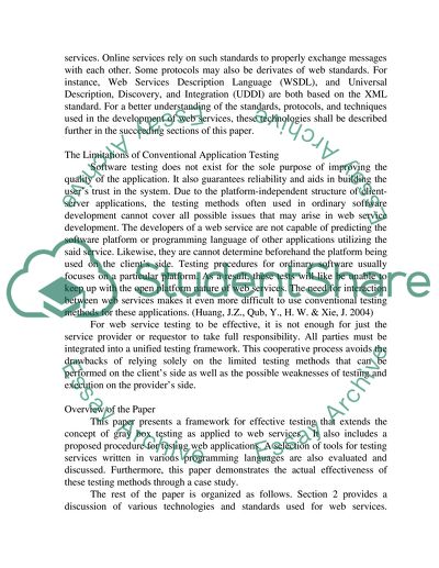 Testing Web Services