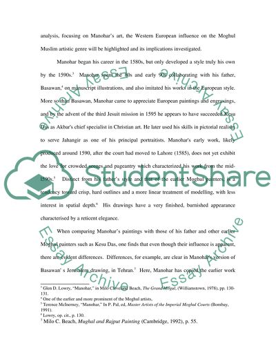 Analysis of Western Christian Influence on Moghul Muslim Art