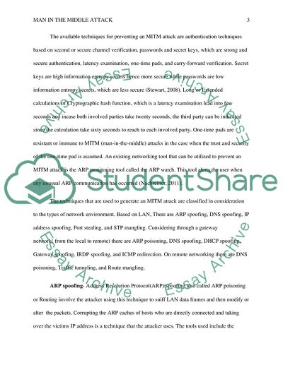 MITM (Man in the middle) attack