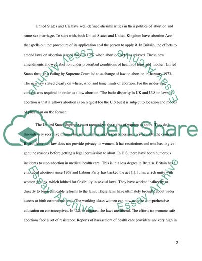 Politics of Abortion and Same-Sex Marriage