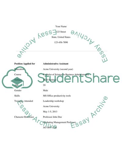The Two Sets of Resumes with Their Corresponding Cover Letters