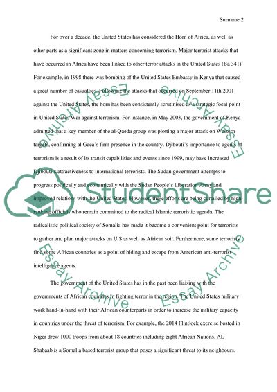 U.S. War on Terror and Africa