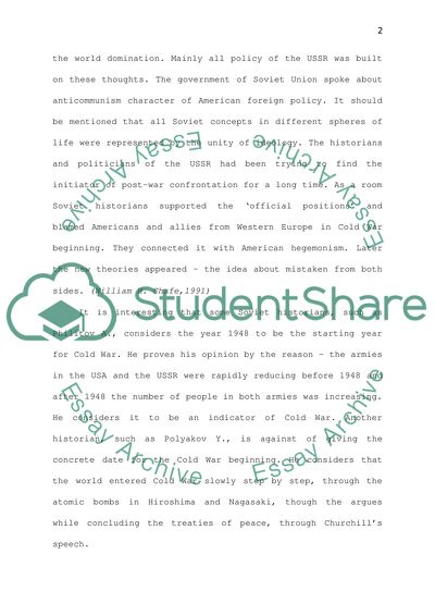 Cold War: Account for the Rise and Fall of Detente