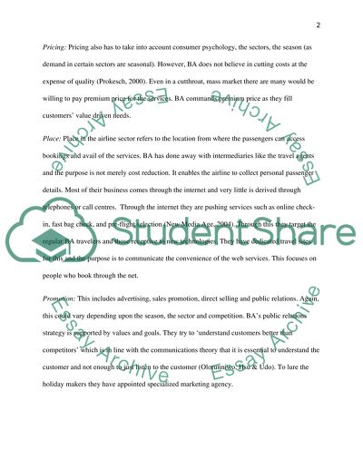 British Airlanes Marketing Plan Proposal