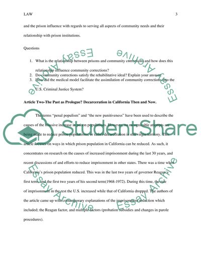 Community Corrections and Re-entry