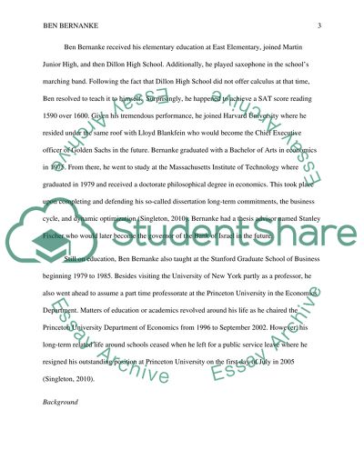 Ben Bernanke - Federal Reserve Chairman