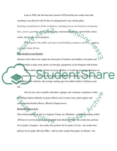 Smoking in public places