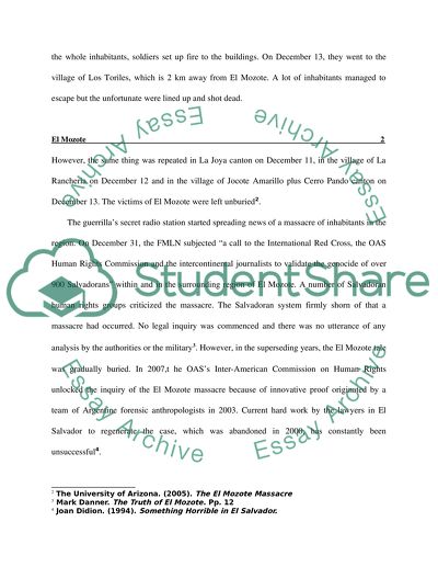 The El Mozote Massacre