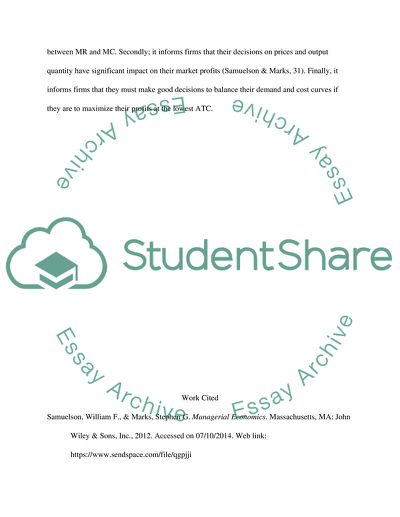 Marginal revenue in market economies