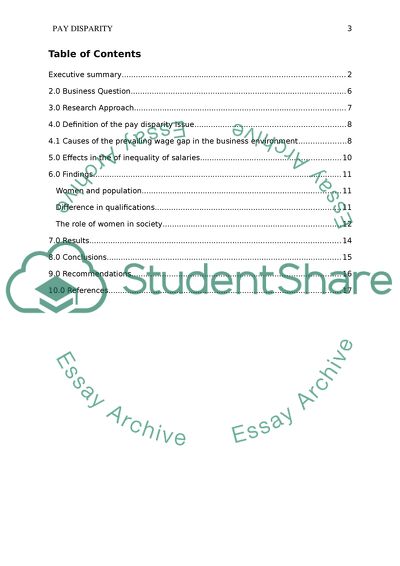 Pay Disparity and the Impact of an Increase in the Compensation of Women