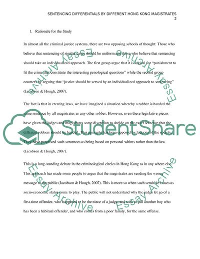 Difference in Sentencing by Different Hong Kong Magistrates
