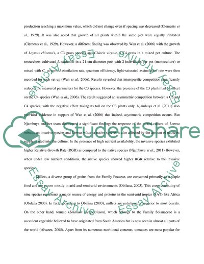 Competition among Different Plant Species