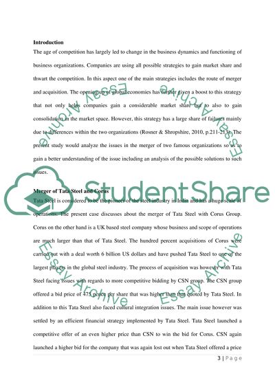 Issue in acquisition