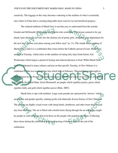 Fair Trade: Focus on the Documentary Mardi Gras: Made in China