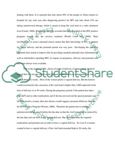 Ethical considerations in maternity services to HIV positive pregnant women