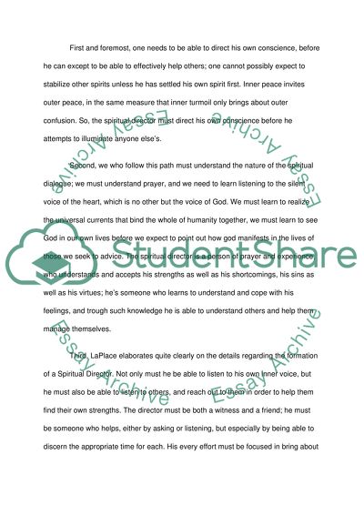 Laplaces Conceptions of Spiritual Counseling