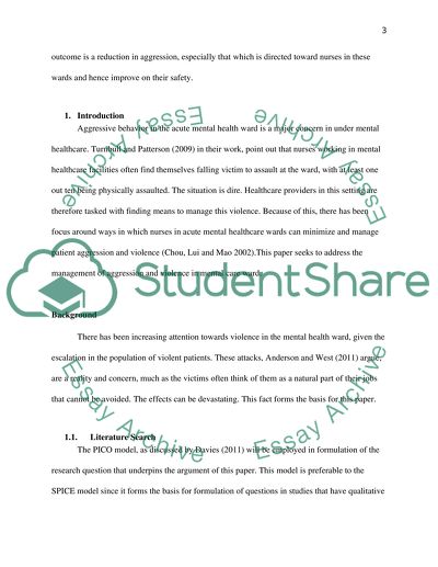 Minimizing Patient Aggression and Violence