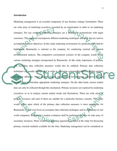 Marketing Management in Bonmarche