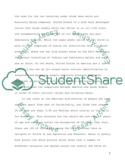 The Saudi and the US Society