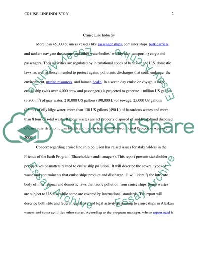 Cruise Line Industry