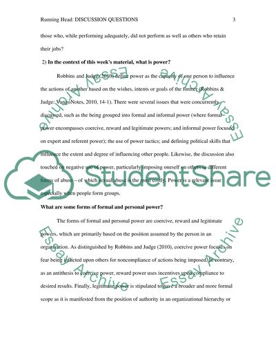 Discussion Questions