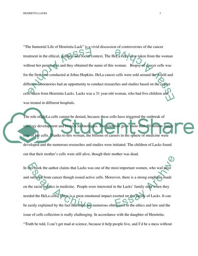 The Immortal Life of Henrietta Lack