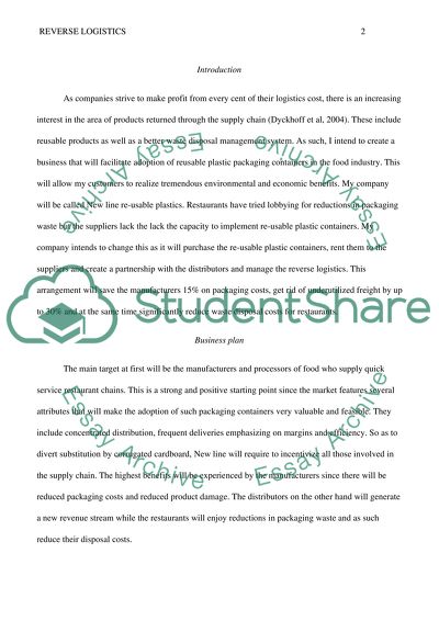 New Buisness within Reverse Logistics / Cost Benefit Analysis